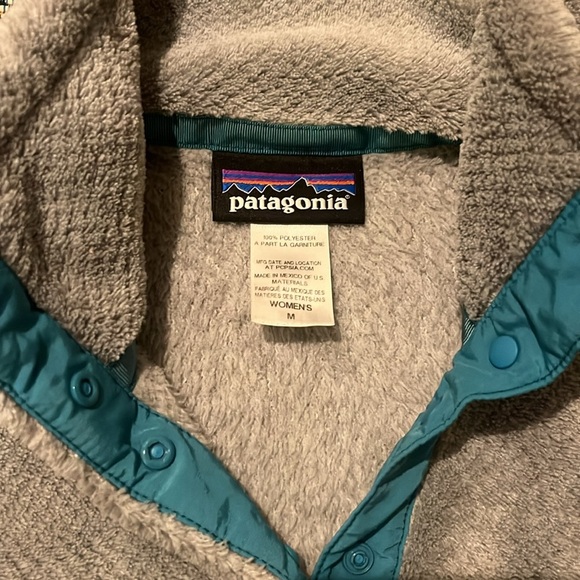Patagonia Re-Tool Half-Snap Pullover Jacket Gray Teal - Picture 3 of 7